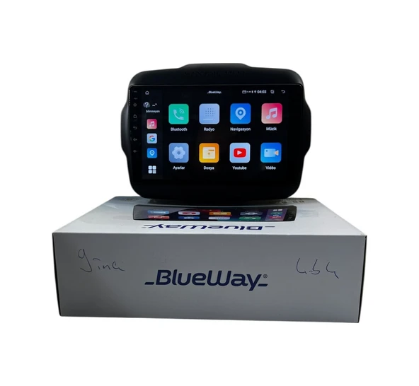 Blueway Jeep Renegade 2014-2023 Blueway 4-64 Profesyonel Oem Multimedia 9" ürün görseli 1