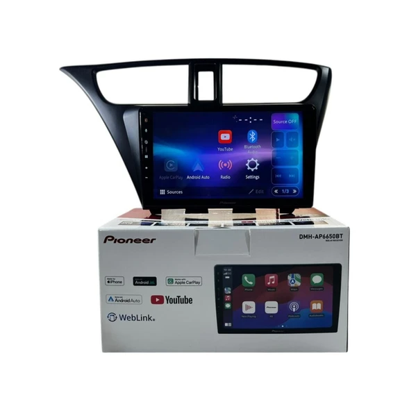Pioneer Honda Civic 2012-2017 Pioneer 4-64 Tam Profesyonel Oem Multimedia 9" ürün görseli 1
