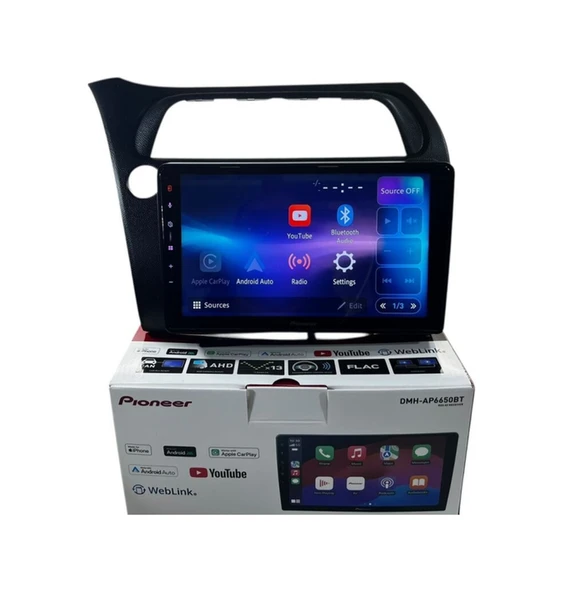Pioneer Honda Civic 2006-2011 Pioneer 4-64 Tam Profesyonel Oem Multimedia 9" ürün görseli 1