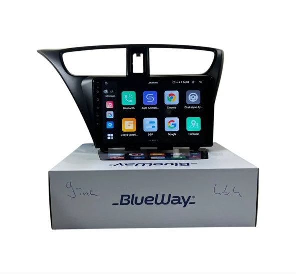 Blueway Honda Civic 2012-2017 Blueway 4-64 Profesyonel Oem Multimedia 9" - Resim 2