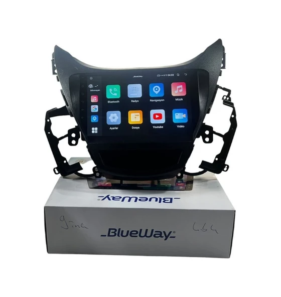 Blueway Hyundai Elentra 2012-2014 Blueway 4-64 Profesyonel Oem Multimedia 9" ürün görseli 1