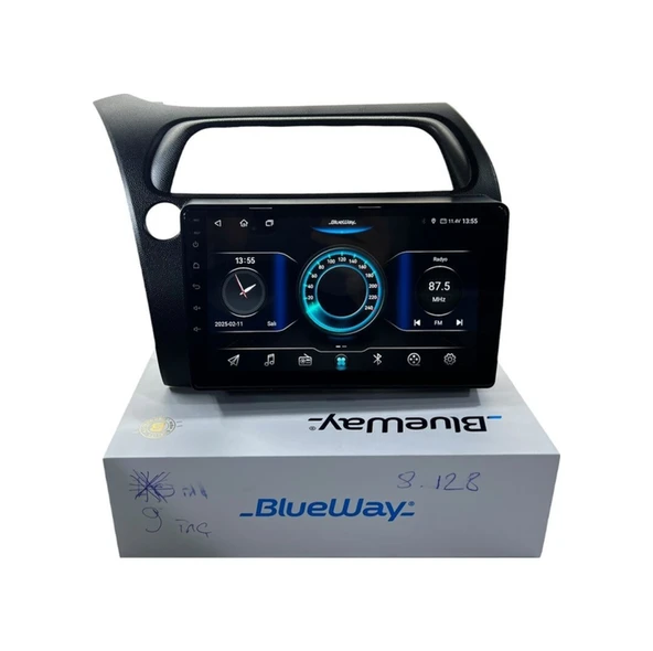 Blueway Honda Civic 2006-2011 Blueway 8-128 Tam Profesyonel Oem Multimedia 9" ürün görseli 1
