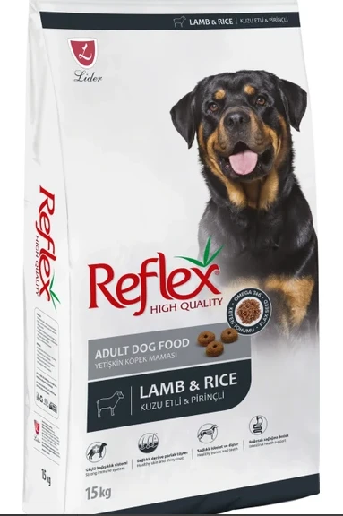 Reflex Kuzu Etli ve Pirinçli Yetişkin Köpek Maması 15 kg ürün görseli 1