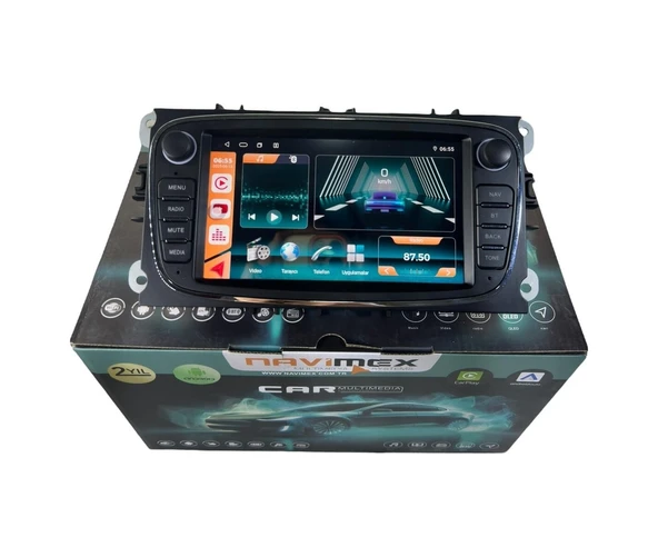 Navimex Ford Focus 2-mondeo Siyah Navimex 4-64 Fanlı Profesyonel Tam Oem 7" ürün görseli 1