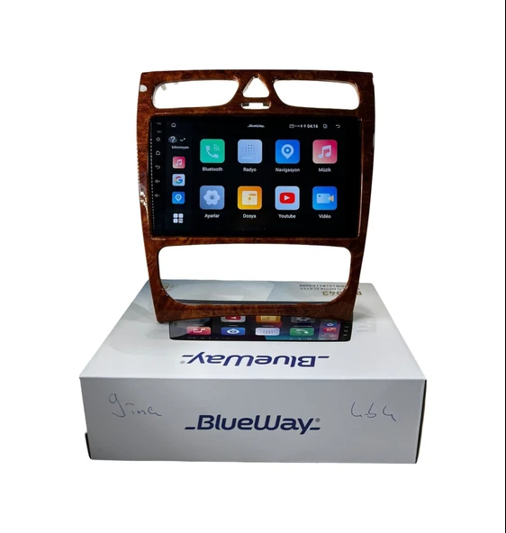 Blueway Mercedes C Class 2002-2004 Blueway 4-64 Profesyonel Oem Multimedia 9" ürün görseli 1