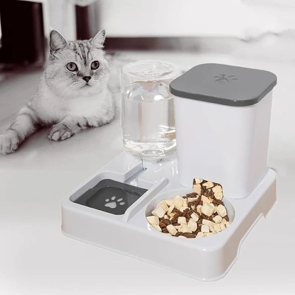 PTTAVM: Monozone 2in1 Otomatik Evcil Hayvan Mama Su Kabı Kedi ve
