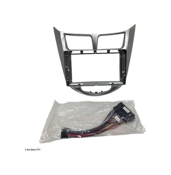 Navimex Hyundai Accent Blue Gri 2011-2013 9'' Multimedya Çerçevesi Yüksek Kalite ürün görseli 1