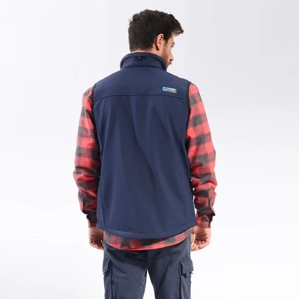 FreeCamp Vest Erkek Softshell Yelek-LACİVERT - Resim 7