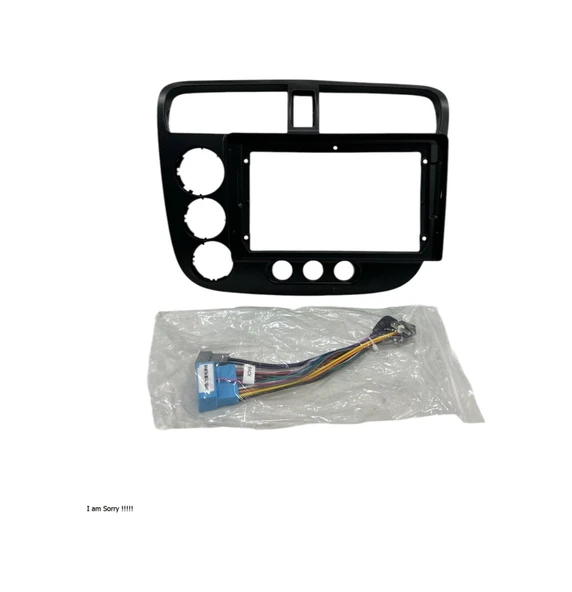 Navimex Honda Civic Vtec2 2002-2006 9'' Multimedya Çerçevesi Yüksek Kalite ürün görseli 1