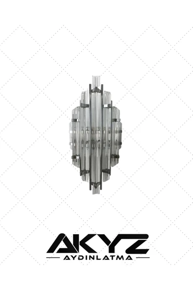 akyzlighting Metal & Cam Gövdeli Kristal Duvar Aplik ürün görseli 1