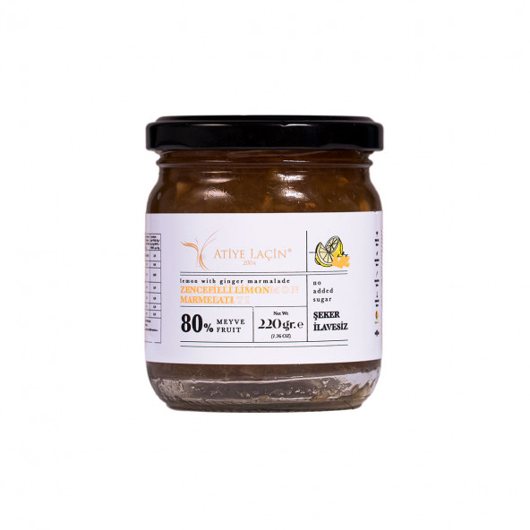 Zencefilli Limon Marmelatı 220 gr Şekersiz ürün görseli 1