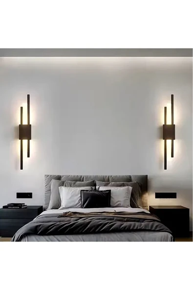 akyzlighting AXİS LED PİLLİ SİYAH APLİK ürün görseli 1
