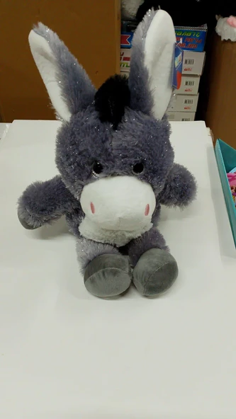 Oyuncak Peluş Simli Sevimli Eşek 50 cm - Resim 2