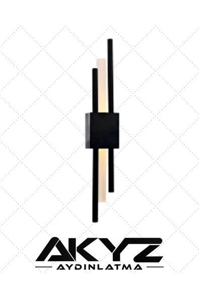 akyzlighting AXİS LED ELEKTRİKLİ APLİK SİYAH - Resim 2