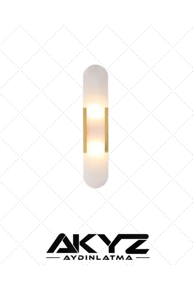 akyzlighting Metal ve Mermer Detaylı Modern Duvar Apliği ürün görseli 1