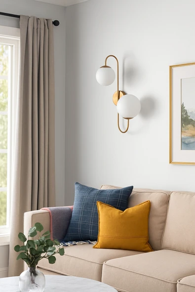 akyzlighting Zenith Modern Opal Camlı Aplik - Resim 2
