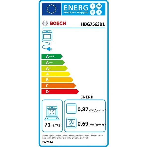 Bosch HBG7563B1 Ankastre Fırın - Resim 5