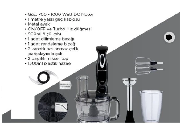 Heifer Chef's Pro Mega Blender Seti - Resim 2