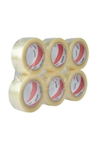 Astel Koli Bandı 45*100mt Şeffaf 6'lı Paket ürün görseli 1