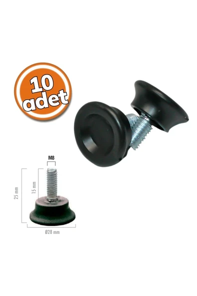 Ayder Küçük Ayak Siyah M8 10'lu Set ürün görseli 1