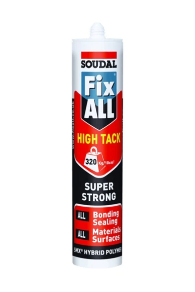 Soudal Fıx All Hıgh Tack 12'li Koli 290 ml Kartuş Beyaz ürün görseli 1