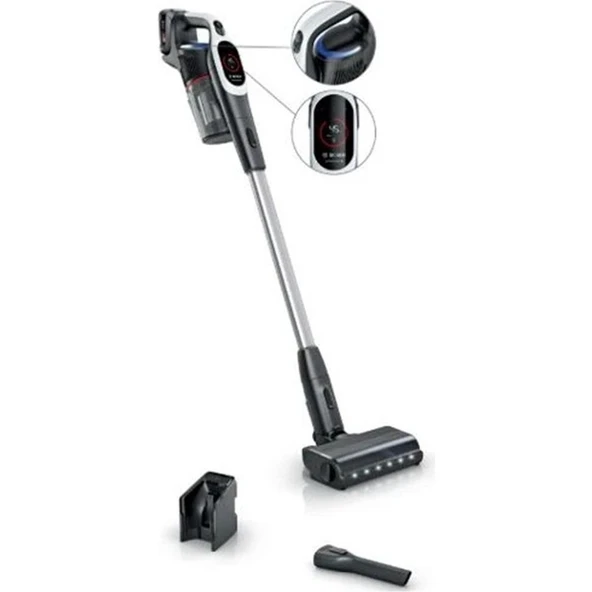 Bosch Unlimited 9 Beyaz Şarjlı Süpürge Toz Torbasız ve Güçlü Emiş Teknolojisi ile Emiş Gücü Ayarı ürün görseli 1