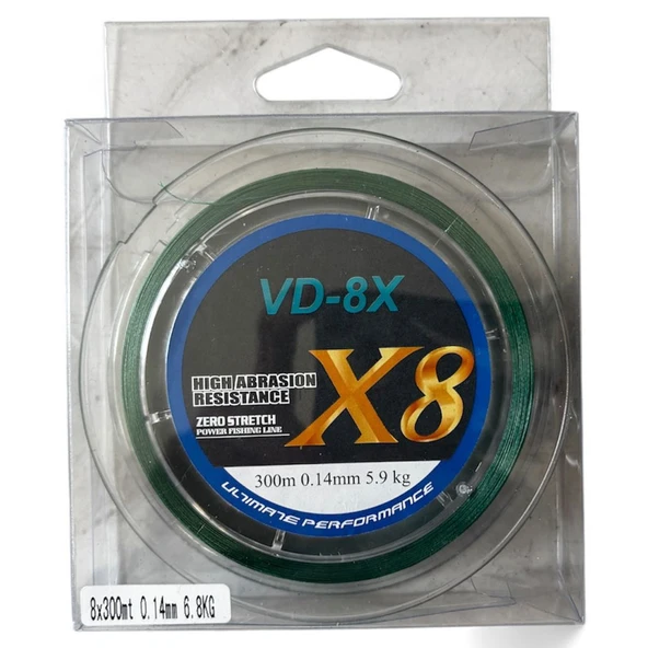 Mi-Henk Eco VD 8X 300m Koyu Yeşil İp - Örgü Misina  0,14 mm 6,8 kg ürün görseli 1