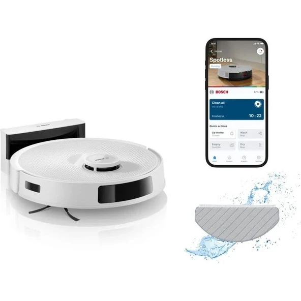 Bosch BCRC1W Akıllı Robot Süpürge Beyaz ürün görseli 1