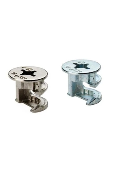 Ayder Minifix Gövde Nikel 13,5x15 (18 Mm Sunta) (10 Adet ürün görseli 1
