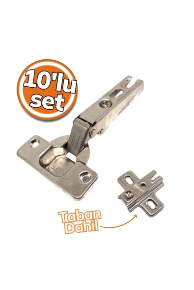YENİLER Yeniler Düz Menteşe 10'lu Set (Taban Dahil) ürün görseli 1