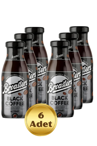 Broasters Coffee Broasters Black Coffee (6 ADET) 250 ML Cam Şişe ürün görseli 1