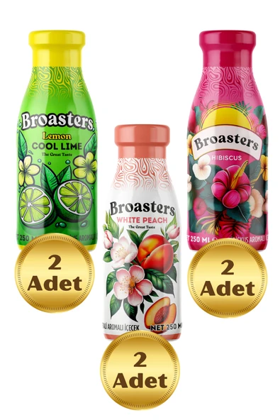 Broasters Coffee Broasters Soğuk Çay Tanışma Paketi ( 6 AADET) 250 ML Cam Şişe ürün görseli 1