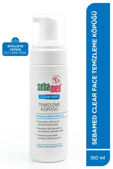 Sebamed Clear Face Akne Eğilimli Ciltler İçin Siyah Nokta Karşıtı Temizleme Köpüğü 150ml ürün görseli 1