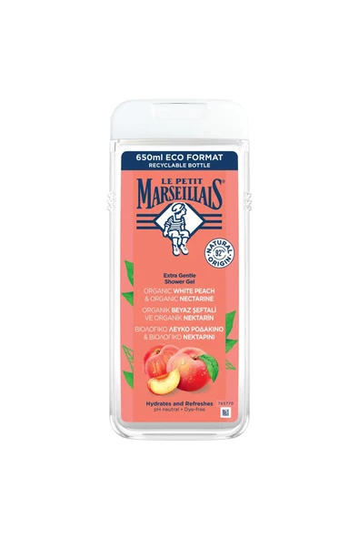 Le Petit Marseillais Duş Jeli Beyaz Şeftali ve Nektarin 650 ml ürün görseli 1