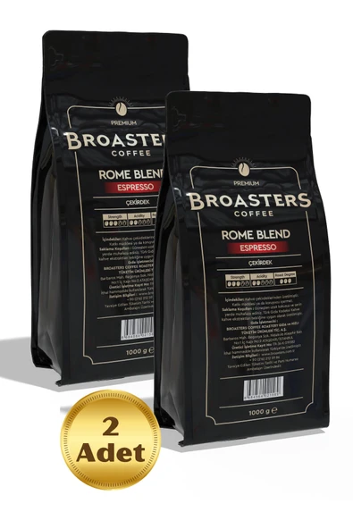 Broasters Coffee Broasters (2 ADET) 1 KG Espresso Çekirdek Kahve Rome Blend ürün görseli 1
