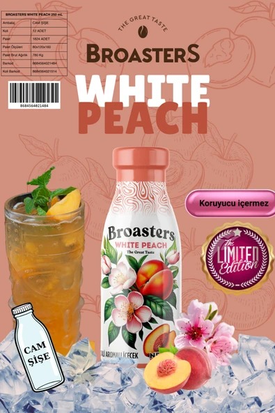 Broasters Coffee Broasters White Peach 250 ML Cam Şişe ürün görseli 1