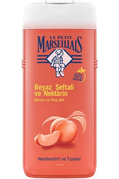 Le Petit Marseillais Beyaz Şeftali ve Nektarin Banyo ve Duş Jeli Nemlendirici Vücut Şampuanı 650 mL ürün görseli 1