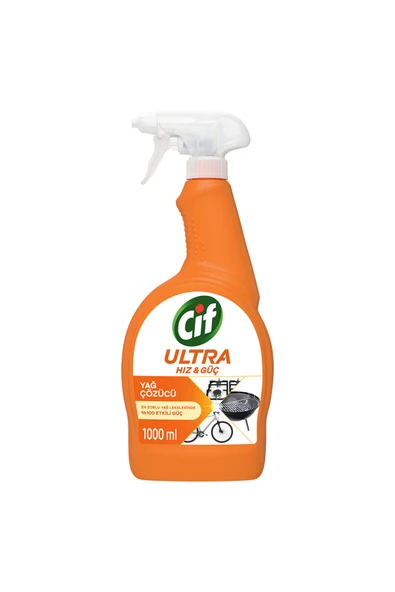 Cif Ultra Hız & Güç Yağ Çözücü Sprey Leke ve Kir Çıkarıcı Mutfak 1000 ML ürün görseli 1