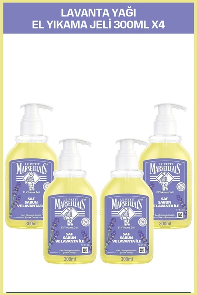 Le Petit Marseillais Saf Sıvı Sabun Lavanta Yağı 300 ml x4 Ekonomik Paket ürün görseli 1