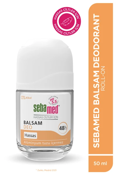 Sebamed Hassas Ciltlere Özel Kadın Erkek Balsam 48 Saat Etkili Deodorant Roll-On 50ml ürün görseli 1