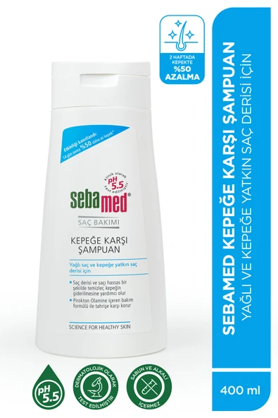 Sebamed Kepek Karşıtı Pirokton Olamin İçerikli Yağlanma Önleyici Etkili Şampuan 400 ml ürün görseli 1
