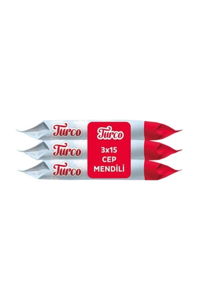 Baby Turco Cep Mendili 15 Yaprak 3'lü Paket ürün görseli 1