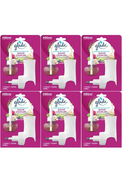 Glade Elektrikli Oda Kokusu Kit Bahar Çiçekleri (6 LI SET) ürün görseli 1