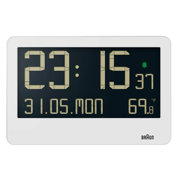 BRAUN BC14W BEYAZ DİJİTAL DUVAR SAATİ - Resim 4