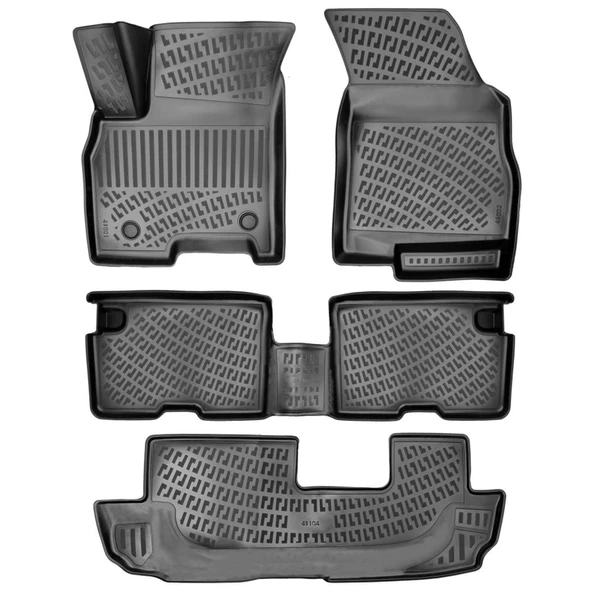 Rizline Chery Tiggo 8 Pro/Pro Max 2020-2025 (7 Koltuk-3 Sıra) 3D Havuzlu Paspas ürün görseli 1