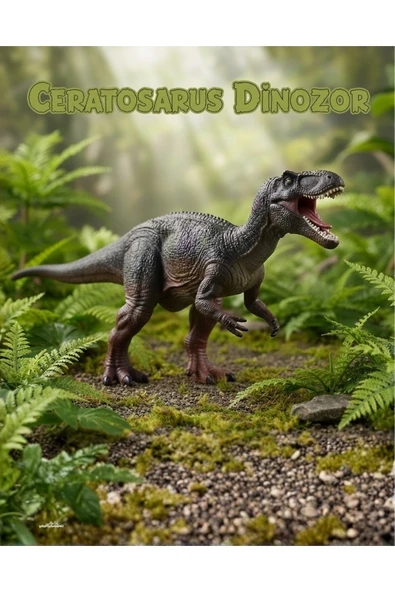 Eğitici Gerçekçi Ceratosaurus Dinozor Figür Oyuncak (25 cm) ürün görseli 1
