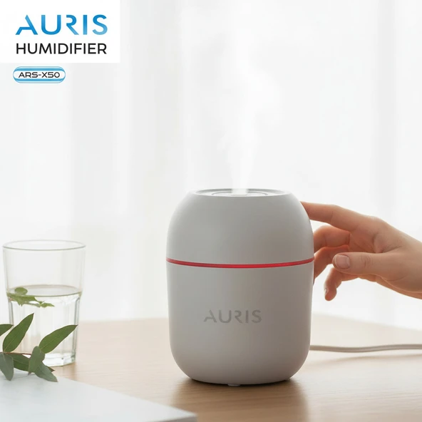AURIS X50 Hava Nemlendirici Ultrasonik Soğuk Buhar Sessiz USB Kablolu Esans Uyumlu Masa Üstü Kullanım ürün görseli 1