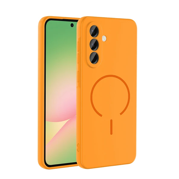 Samsung Galaxy A26 Kılıf Meta Lansman M-Safe Kamera Korumalı içi Kadife Yumuşak Renkli Süet Silikon ürün görseli 1