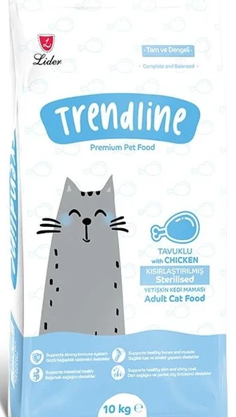 Trendline Tavuklu Kısırlaştırılmış Kedi Maması 10 kg ürün görseli 1