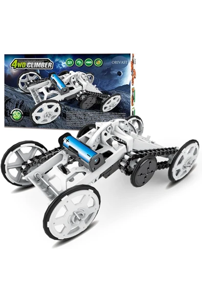 Tırmanıcı Arazi Aracı Kendin Yap STEM Eğitici Oyuncak Araba Montaj Seti - Motorlu Engel Aşan Robot ürün görseli 1